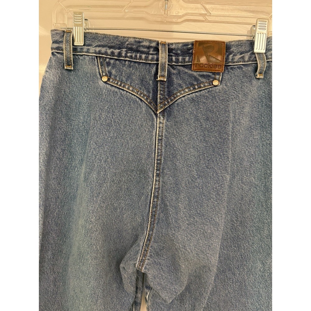 Vintage Rockies Denim Jeans Women's 7/8 L Western High Rise Cowgirl Relaxed Fit
